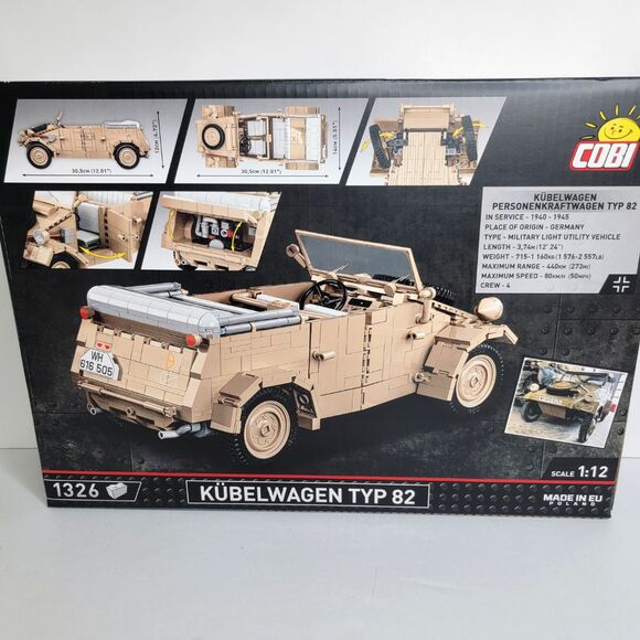 COBI Historical Collection WWII Kübelwagen #2803 Typ 82 1:12 1326pc - NEW - Picture 6 of 7